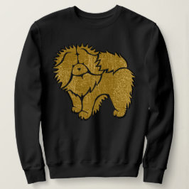 SPARKLY THANG Chow faux metallic shirten chz-stijl Trui