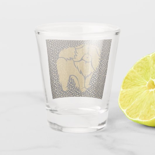 SPARKLY THANG Chow faux metallic shotglass Shot Glas (Achterkant)