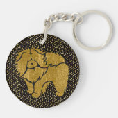 SPARKLY THANG Chow faux metallic sleutelhanger (Achterkant)