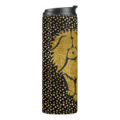 SPARKLY THANG Chow faux metallic thermale tumbler Thermosbeker (Gedraaid links)