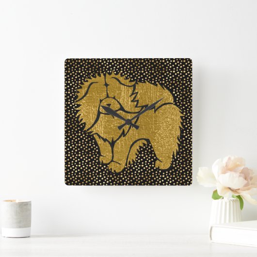 SPARKLY THANG Chow faux metalwall klok (Huis)