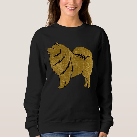 SPARKLY THANG Lapphund faux metallic Trui (Voorkant)