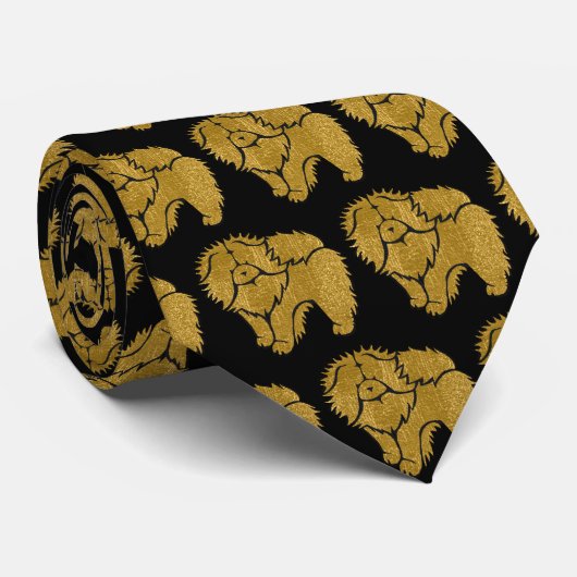 SPARKLY THANG-ROUGH Chow faux metallic necktie Stropdas (Opgerold)