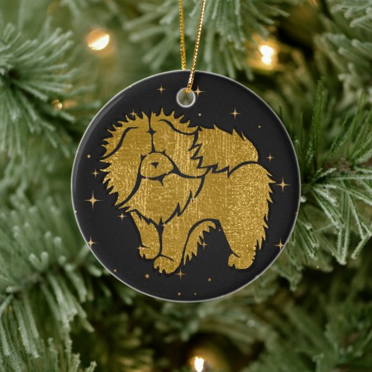SPARKLY THANG - ROUGH Chow faux metallic ornament (Boom)