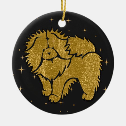 SPARKLY THANG - ROUGH Chow faux metallic ornament (Voorkant)