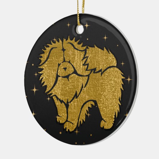 SPARKLY THANG - ROUGH Chow faux metallic ornament (Links)