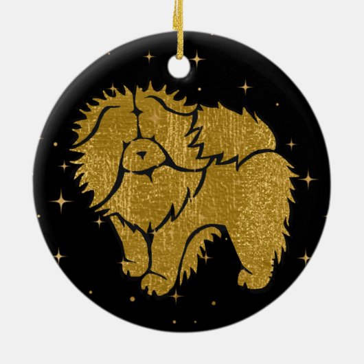 SPARKLY THANG - ROUGH Chow faux metallic ornament (Achterkant)