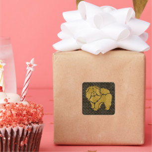 SPARKLY THANG ROUGH CHOW Faux metallic stickers