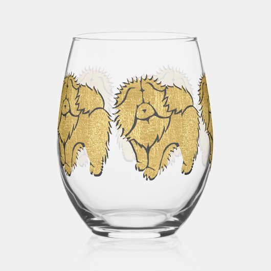 Sparkly Thang Rough Chow Stemless wijnglas Wijnglas Zonder Voet (Voorkant)