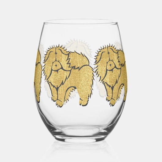 Sparkly Thang Rough Chow Stemless wijnglas Wijnglas Zonder Voet (Achterkant)