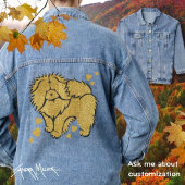 SPARKLY THANG ruwe chow faux metal Denim Jacket