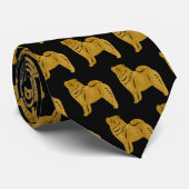 SPARKLY THANG-SMOOOTH Chow faux metallic necktie Stropdas (Opgerold)