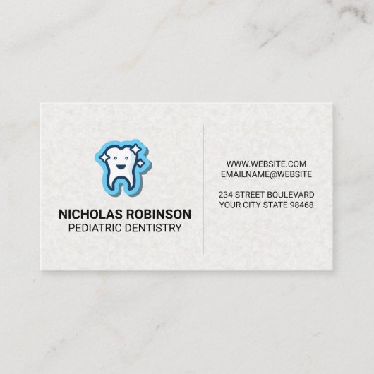 Sparkly Tooth-pictogram | Tandheelkunde Visitekaartje (Voorkant)