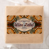 Sparkly Tribal Earth Wedding Wine/Drink Labels (Insitu)