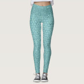 Sparkly Turquoise Leggings (Voorkant)