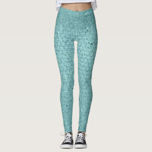 Sparkly Turquoise Leggings