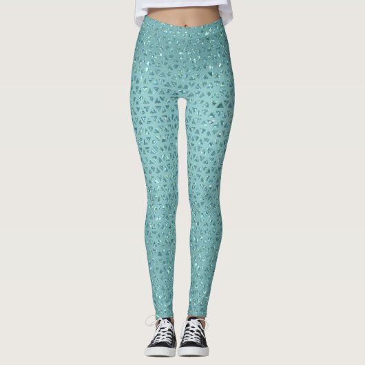 Sparkly Turquoise Leggings (Voorkant)