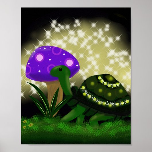Sparkly Turtle Poster (Voorkant)