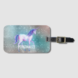 Sparkly Unicorn Bagagelabel