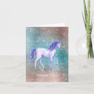 Sparkly Unicorn Bedankkaart