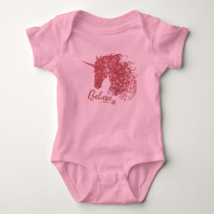 Sparkly Unicorn-Believe (Roos Gold) Romper