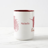 Sparkly Unicorn-Believe (Roos Gold) Tweekleurige Koffiemok (Center)