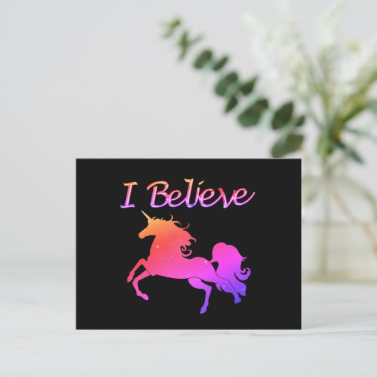 Sparkly Unicorn Briefkaart (Staand voorkant)