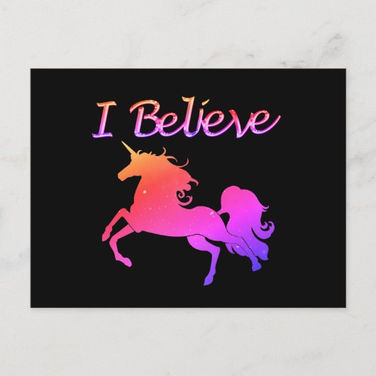 Sparkly Unicorn Briefkaart (Voorkant)