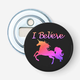 Sparkly Unicorn Button Flesopener