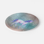 Sparkly Unicorn Papieren Bordje (Gekanteld)