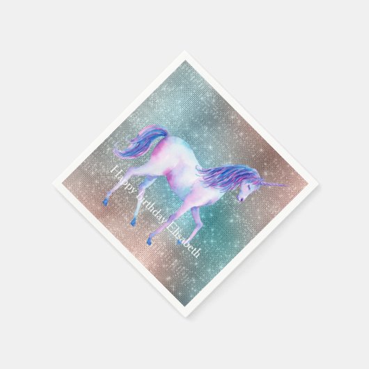 Sparkly Unicorn Servet (Hoek)