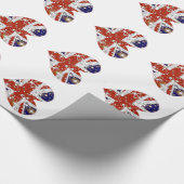Sparkly Union Jack harten Cadeaupapier (Hoek)