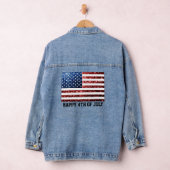 Sparkly USA vlag faux sparkle 4 juli Denim Jacket (Hangar)
