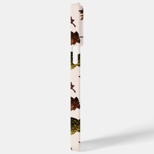 Sparkly verlaat najaarpatroon herfst Monogram Case-Mate iPhone Case (Achterkant / Rechts)