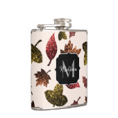 Sparkly verlaat najaarpatroon herfst Monogram Heupfles (Rechts)