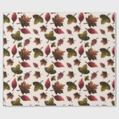 Sparkly vertrekt herfst herfst sparkeert patroon cadeaupapier (Vlak)