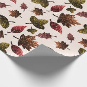 Sparkly vertrekt herfst herfst sparkeert patroon cadeaupapier (Hoek)