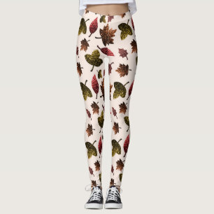 Sparkly vertrekt herfst herfst sparkeert patroon leggings