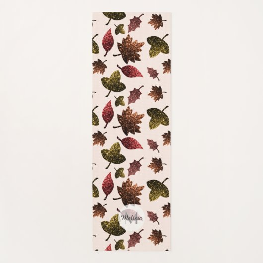 Sparkly vertrekt herfst herfst sparren Monogram Yogamat (Voorkant)