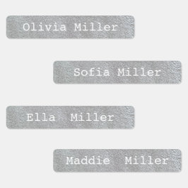 Sparkly waterdichte naamlabels voor schoolkinderop labels