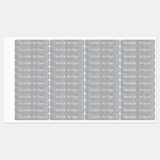 Sparkly waterdichte naamlabels voor schoolkinderop labels (Vel)