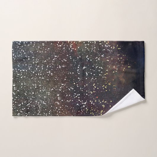 Sparkly Waterverf Earthy Rustic Modern Glam Bad Handdoek (Handdoek)