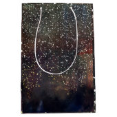 Sparkly Waterverf Earthy Rustic Modern Glam Party Medium Cadeauzakje (Voorkant)