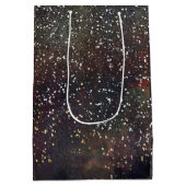 Sparkly Waterverf Earthy Rustic Modern Glam Party Medium Cadeauzakje (Achterkant)