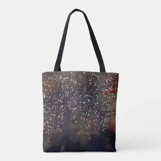 Sparkly Waterverf Earthy Rustic Modern Glam Tote Bag (Achterkant)