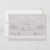 Sparkly Weddenbands & Hearts sparen de Datum Save The Date (Voorkant)