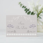 Sparkly Weddenbands & Hearts sparen de Datum Save The Date (Staand voorkant)