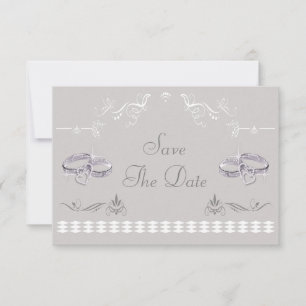 Sparkly Weddenbands & Hearts sparen de Datum Save The Date