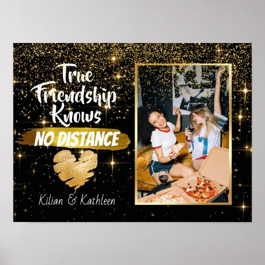 Sparkly weggaat Friendship Distance Foto Poster (Voorkant)