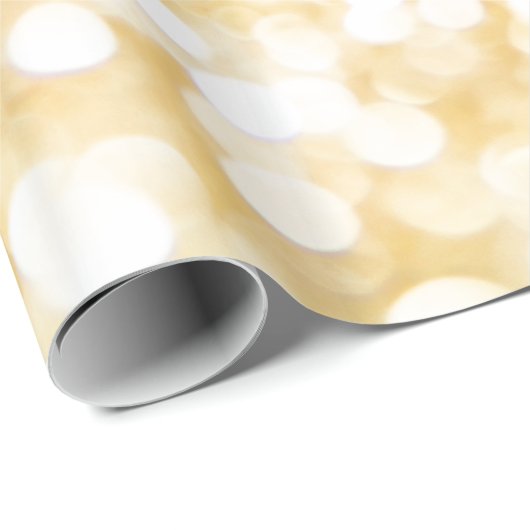 Sparkly White en Gold Glitter Cadeaupapier (Rol Hoek)